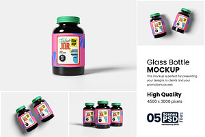 Modern Glass Jar Mockup