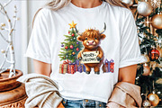Moo-ry Christmas Cow PNG, an Illustration by Sublimation Artist (Thumbnail 4 of 9)