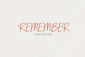 Remember | A Casual Script Font