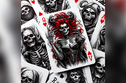Horror-Themed Playing Cards: Gothic
