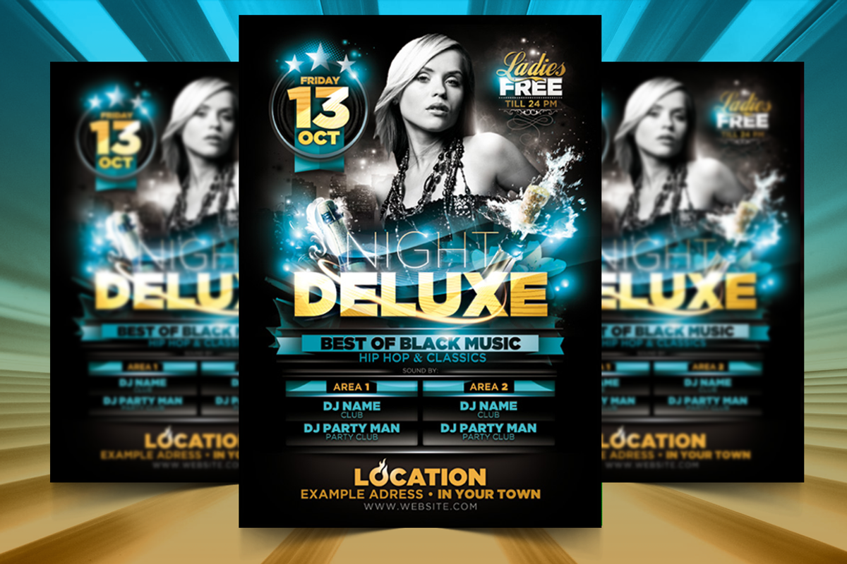 Night Deluxe Flyer Template, a Flyer Template by aigenart (Photo 2 of 2)