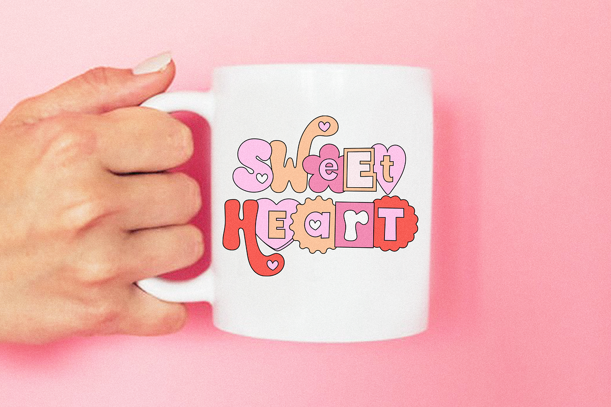 Retro Valentine's Day Alphabet Set, an Object Graphic by KA Designs (Photo 4 of 13)