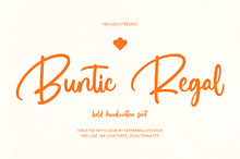 Buntic Regal Bold Handwritten Font