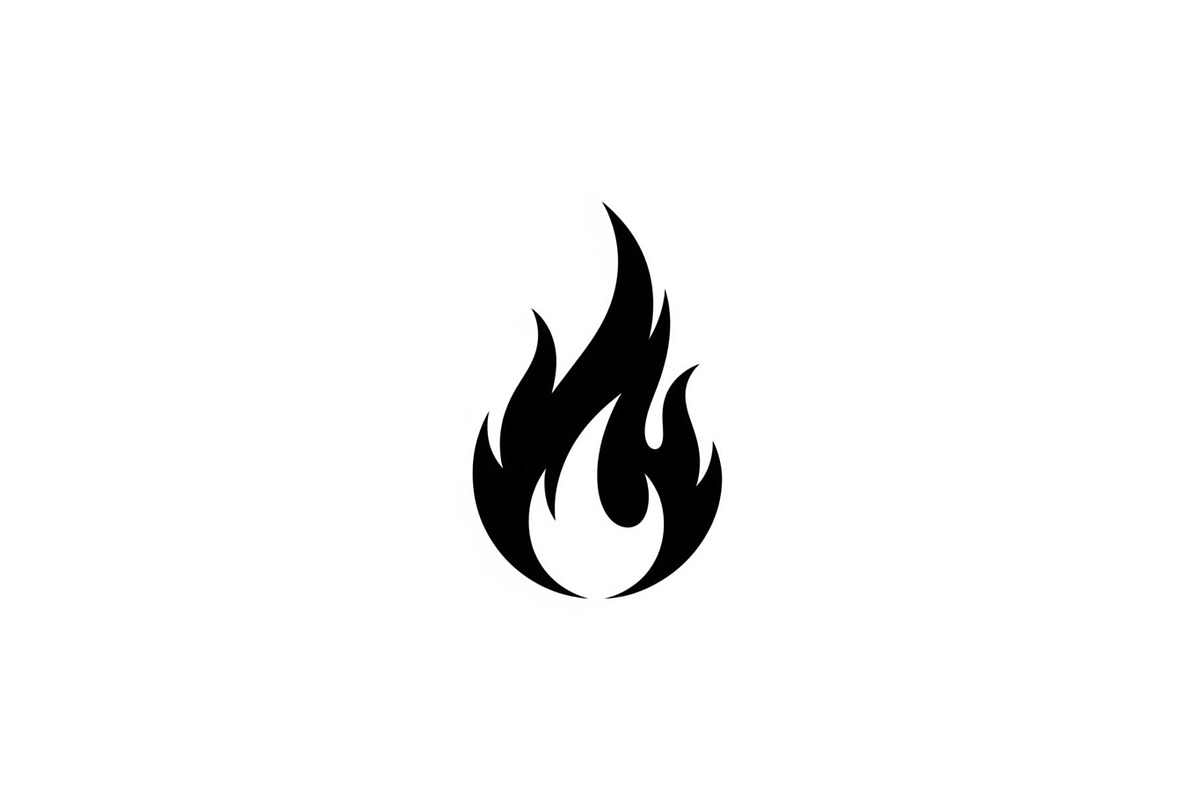 Abstract Fire Flame Silhouette, an Illustration by Designer_Momina (Photo 4 of 8)