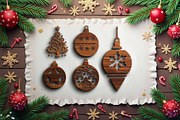 Christmas Laser Cut Ornament Bundle, a Graphic by musafir_fashion (Thumbnail 1 of 14)