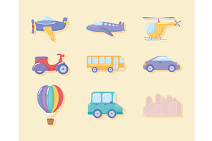 different transport form, a Transportation Illustration by studiogstock