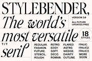 Stylebender Serif - Multi-style Font, a Serif Font by Tropical Type (Thumbnail 1 of 17)
