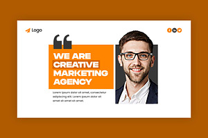 Marketing Agency Clean Web Banner, a Social Media Template by Saman Osama