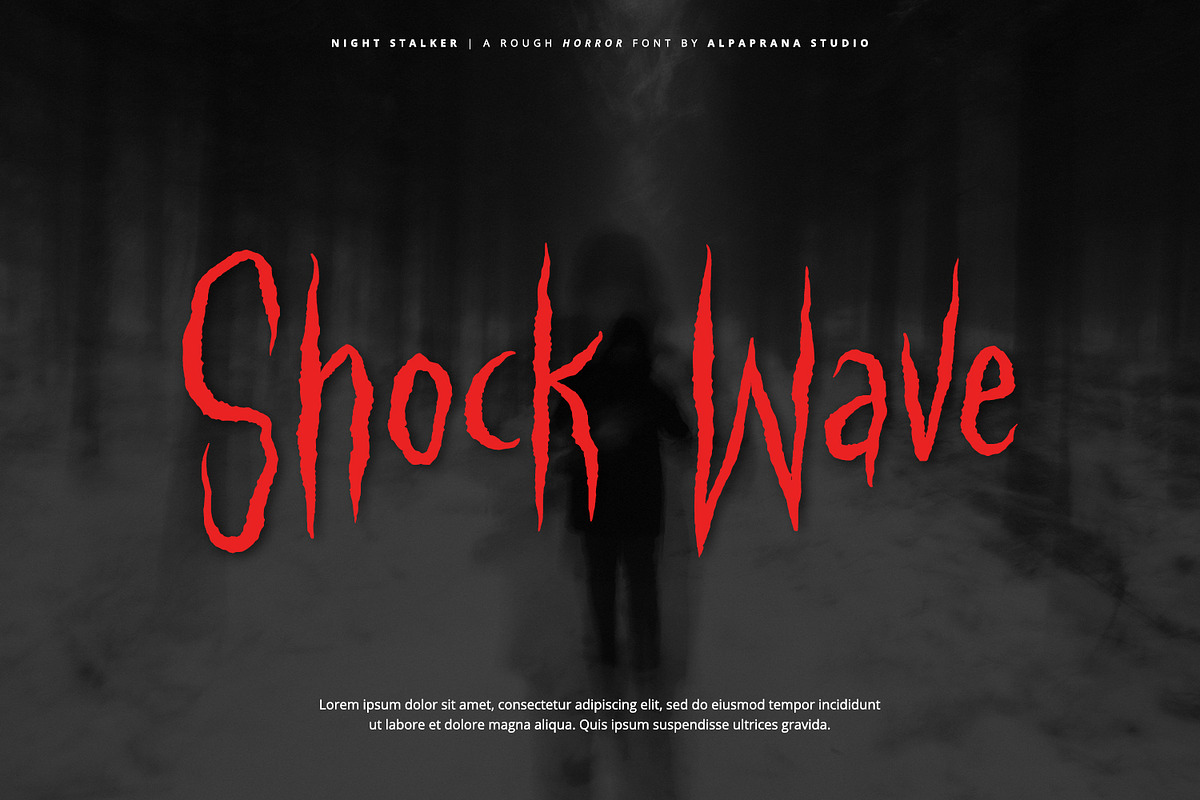 Night Stalker - Rough Font, a Script Font by Alpaprana (Photo 2 of 12)