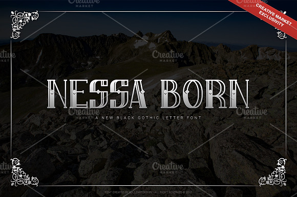 Nessa Born - Black Label Font preview 5