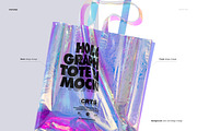 Holographic Tote Bag Mockup Set, a Merchandise Mockup by creatsy5 (Thumbnail 3 of 6)