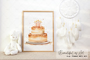Watercolor Bronze Birthday Elegance, an Illustration by Dazzling Art Boutique (Thumbnail 9 of 11)
