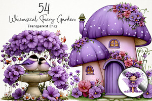 Whimsical Fairy Garden PNG Clipart, a Seasonal Illustration by RobertsArt