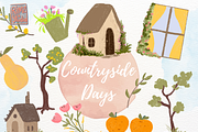 Hand-Drawn Countryside Days Clipart, an Object Illustration by RimzStudio (Thumbnail 1 of 4)