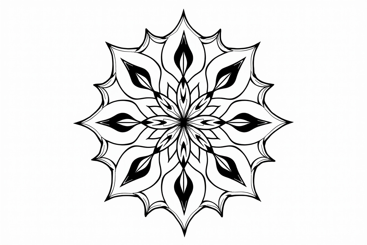 Mandala Art Line Drawing Pack, an Illustration by musafir_fashion (Photo 10 of 11)