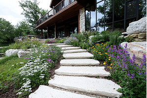Serene garden pathway leading to, an Architecture Photo by Lermont51
