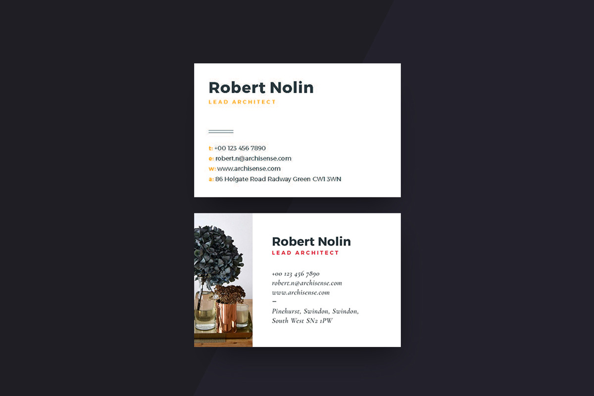 Business Card Template: Yellow & Red, a Business Card Template by RWstudio (Photo 4 of 7)