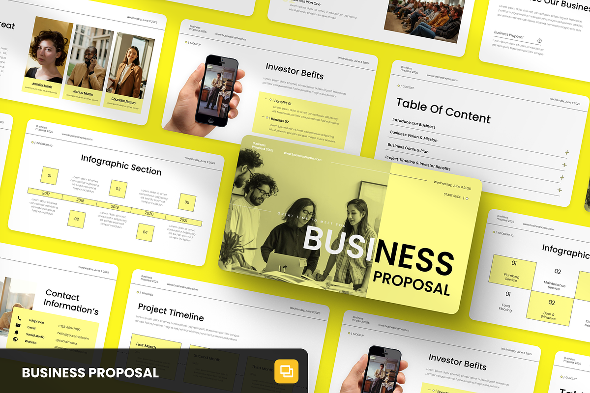 Minimalist Business Proposal, a Presentation Template by SquidPixey (Photo 1 of 6)