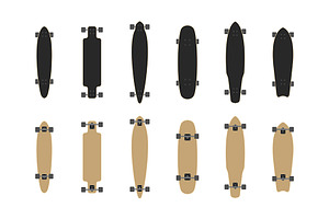 Set Of Skateboards