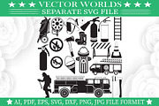 Firefighter Equipment Svg, Fire Svg, an Object Graphic by VectorWorlds (Thumbnail 1 of 3)