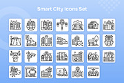 Smart City Icons Set - Line, an Outline Icon by Kmg Design (Thumbnail 2 of 2)