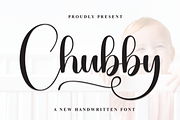 Chubby | Script Font, a Handwritten Font by Scratchones (Thumbnail 1 of 9)