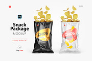 Opened Glossy Snack Package Mockup, a Packaging Mockup by HelenStock