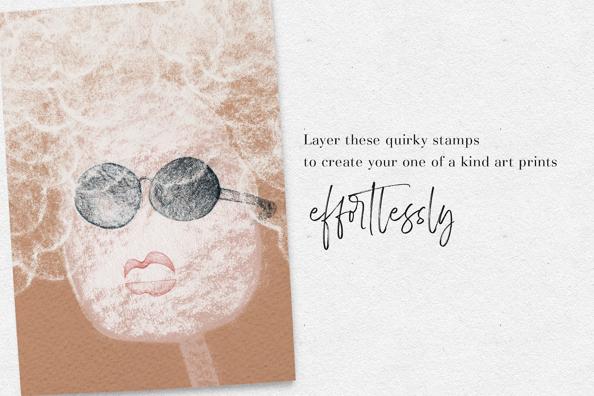 Collagraph Art Procreate Brushe, a Brush Add-On by JSquarePresents (Photo 5 of 9)