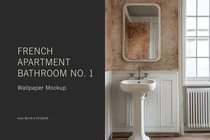 Shabby Chic French Bathroom Mockup