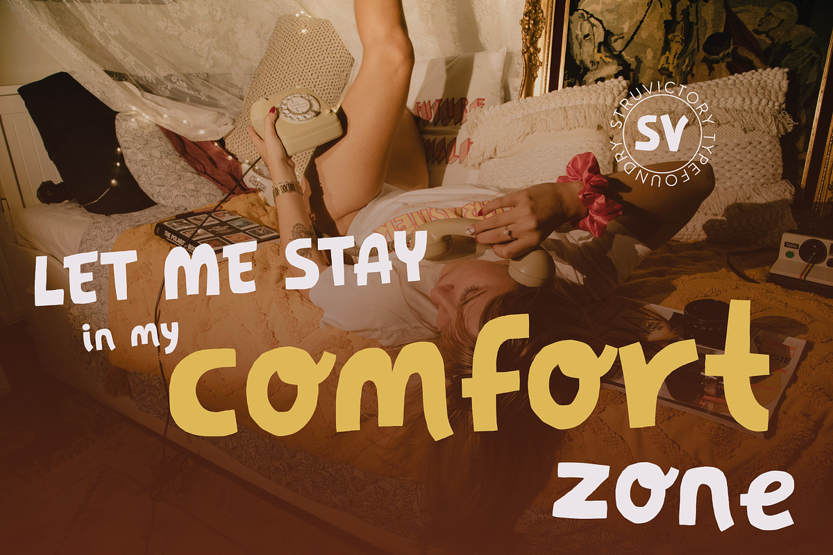 WoolenPlaid Autumn Cozy Playful Sans, a Sans Serif Font by Struvictory.art (Photo 4 of 9)