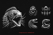 10 Bundle Dark Art Eel Aquatic Fish, an Illustration by Morspective (Thumbnail 5 of 7)