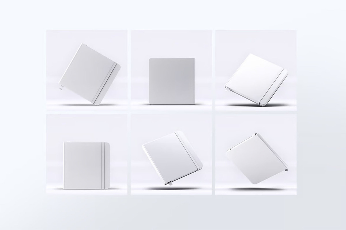 Square Notebook Mock-Up, an Advertising Mockup by DesignRushMarket (Photo 2 of 7)
