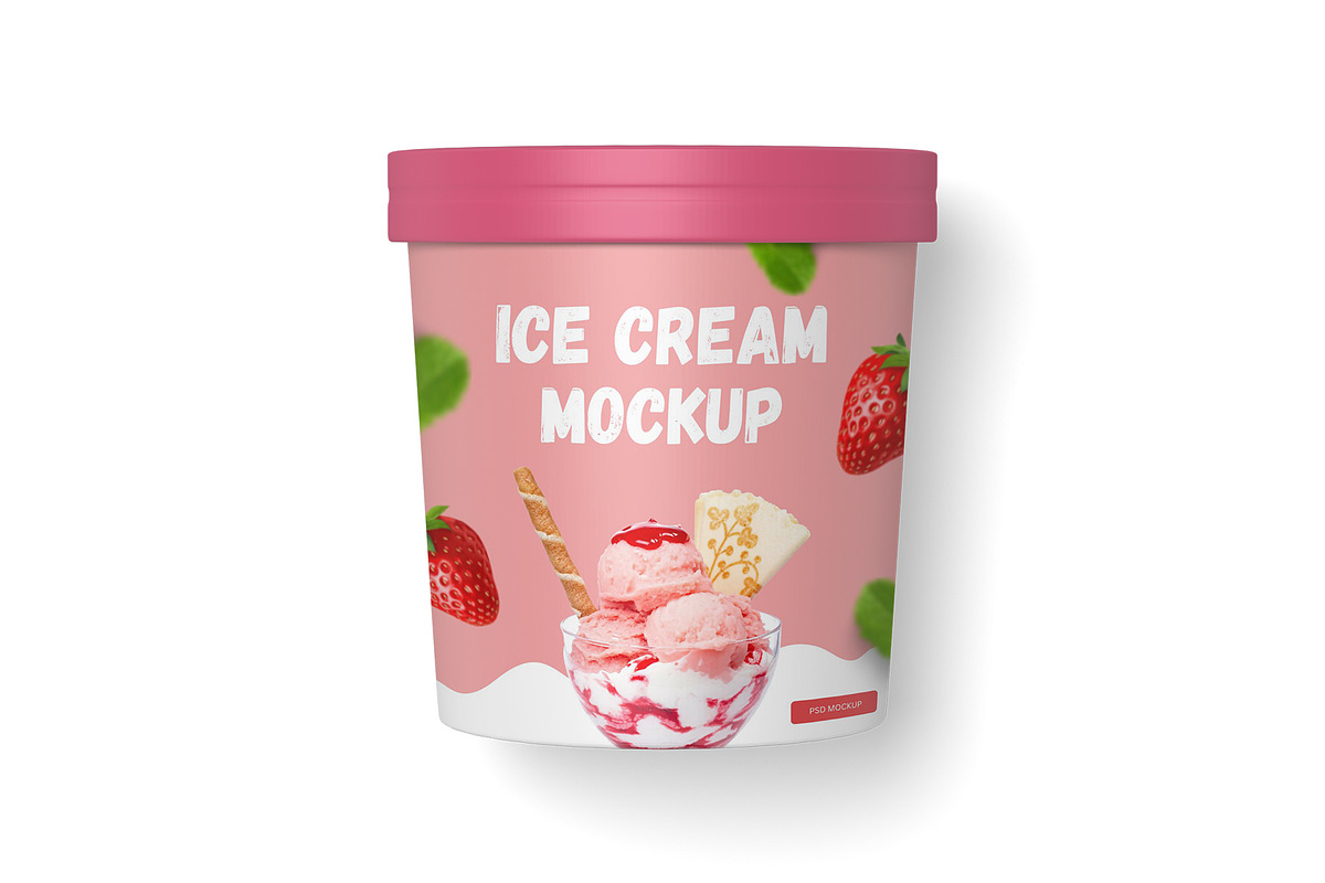 Ice Cream Jar Mockup, a Packaging Mockup by mockupbuys (Photo 3 of 3)