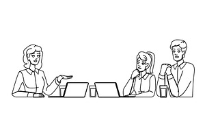 office meeting room vector, a Person Illustration by pikepicture