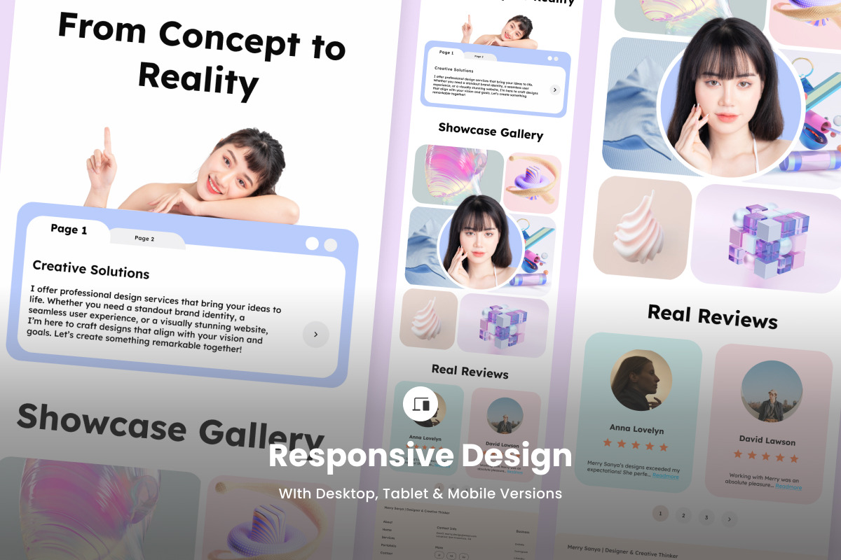 Merry Sanya - Portfolio Landing Page, a Landing Page Template by twinstd (Photo 3 of 5)