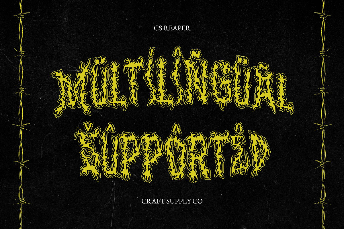CS Reaper – Black Metal Font, a Blackletter Font by Craft Supply Co. (Photo 6 of 8)