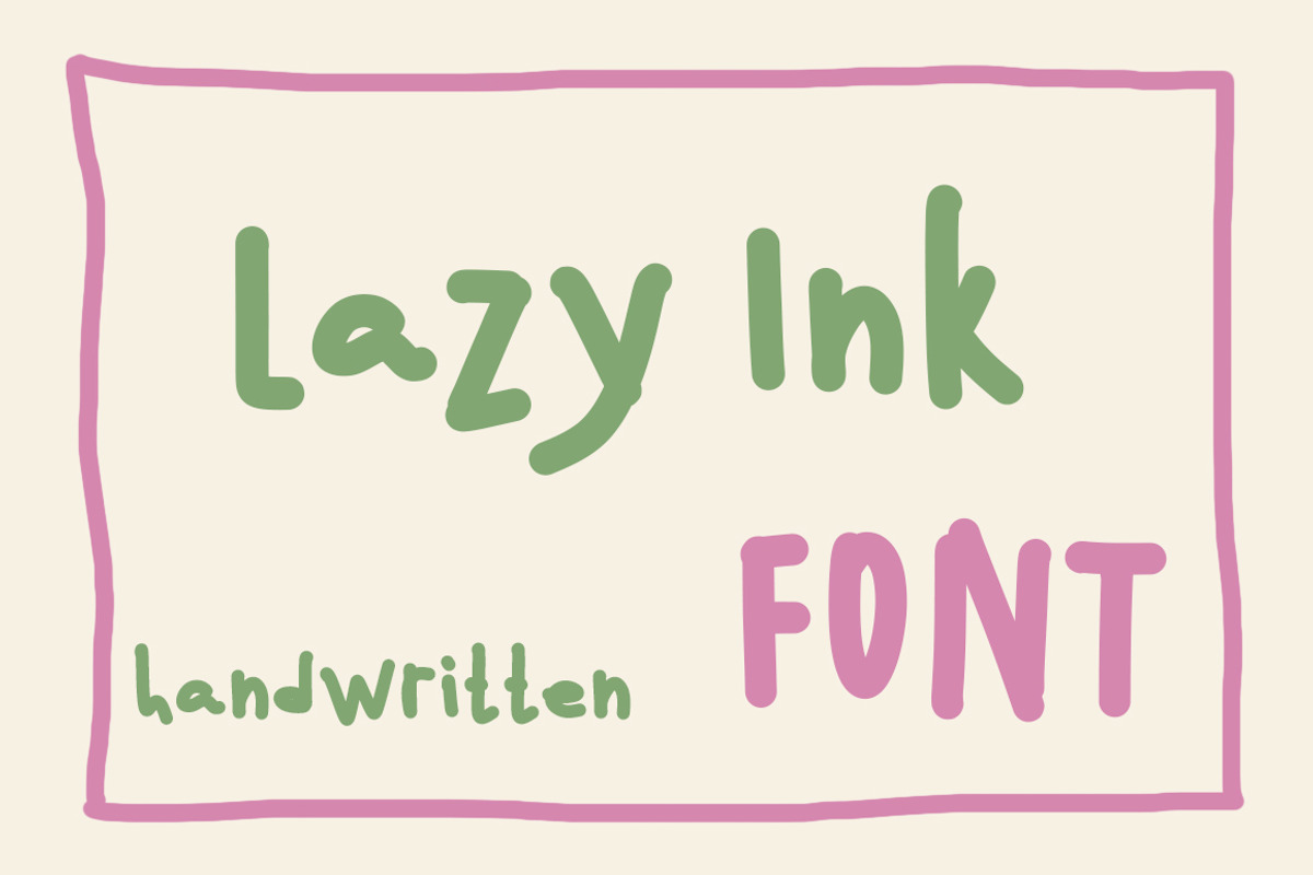 Lazy Ink handwritten font, a Font by MixedArt (Photo 1 of 5)
