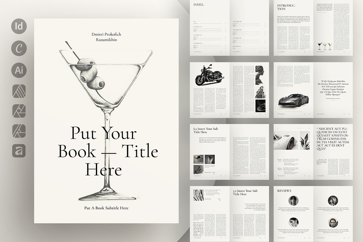 Book Title Layout Design Template, a Brochure Template by ArtisanaAura (Photo 1 of 21)