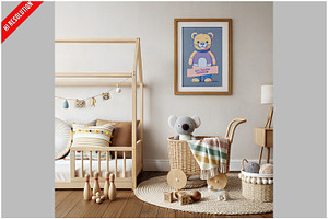 Kids Playroom Frame Mockup, a Product Mockup by Bruno's Shop