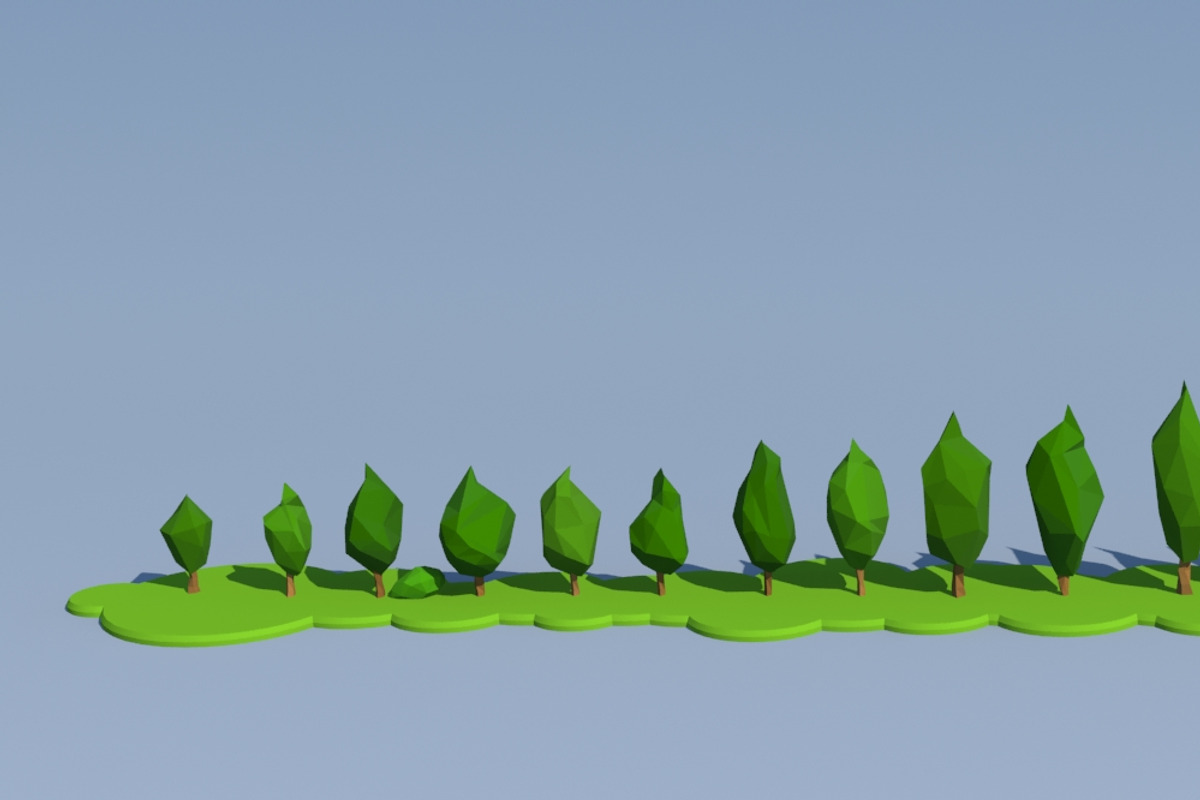 Trees and Bushes Pack - 02, an Environmental 3D Model by Saintpix (Photo 22 of 26)