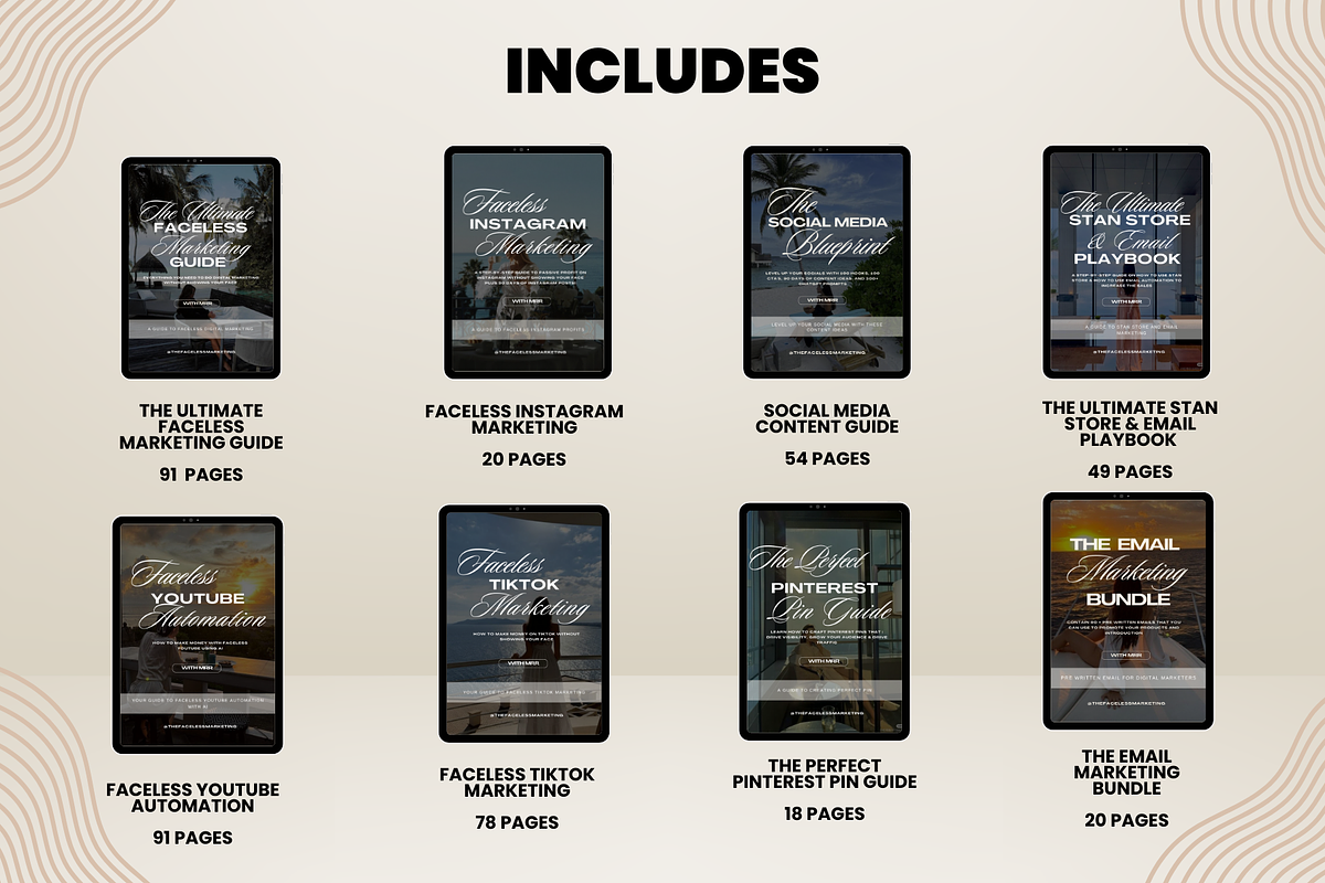 Faceless Digital Marketing Ebooks, a Marketing Template by Design By Hira (Photo 2 of 9)