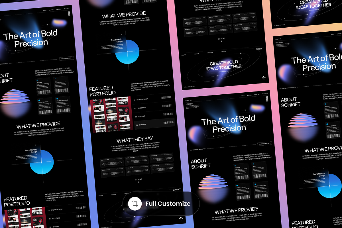 Schrift - Design Agency Landing Page, a Landing Page Template by SLAB! Design (Photo 3 of 4)