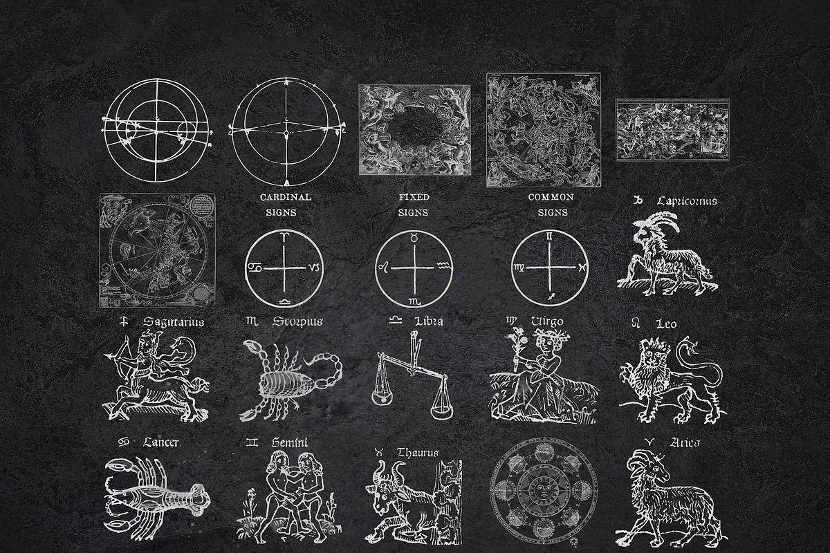 Procreate astrology brushes - stamps, a Brush Add-On by Endete & Mazak brushes (Photo 8 of 10)