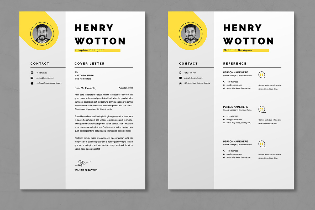 Modern Resume Template, a Resume Template by MightyDesign (Photo 3 of 6)