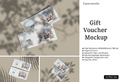 Gift Voucher Mockup, a Print Template by lamorastudio (Thumbnail 1 of 12)