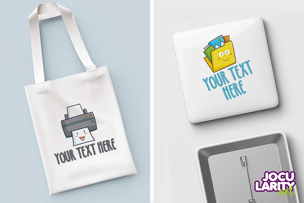 Cute Office Tools Cartoon Characters, an Object Illustration by Jocularity Art (Photo 3 of 3)