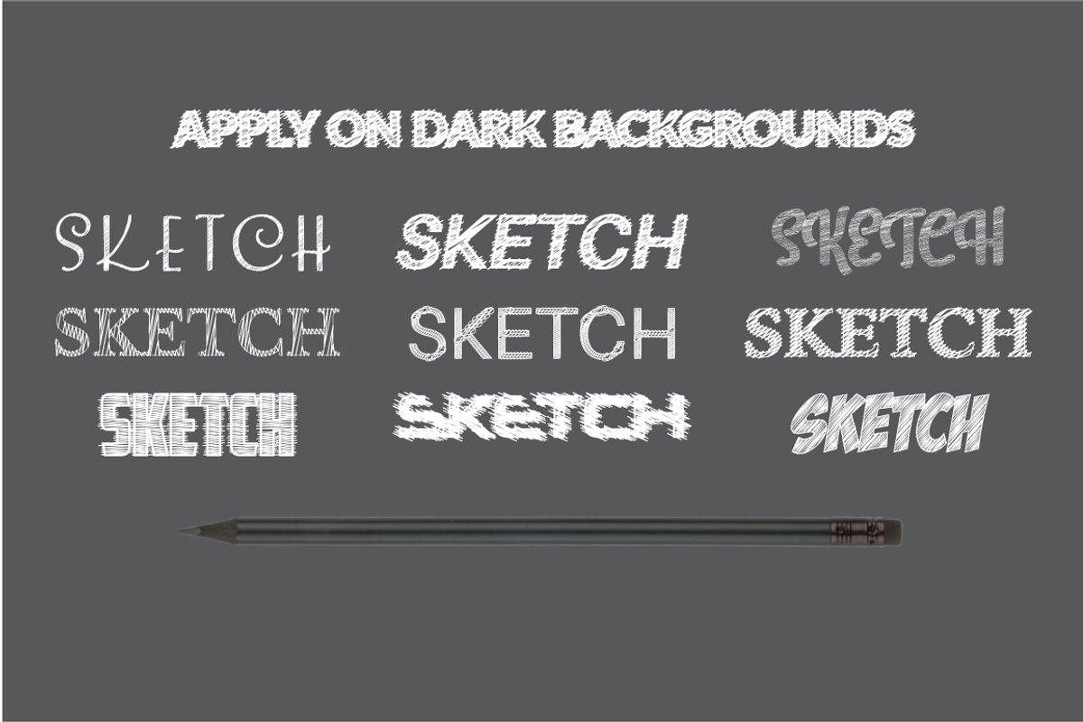 Illustrator Sketch Text Effects preview 5