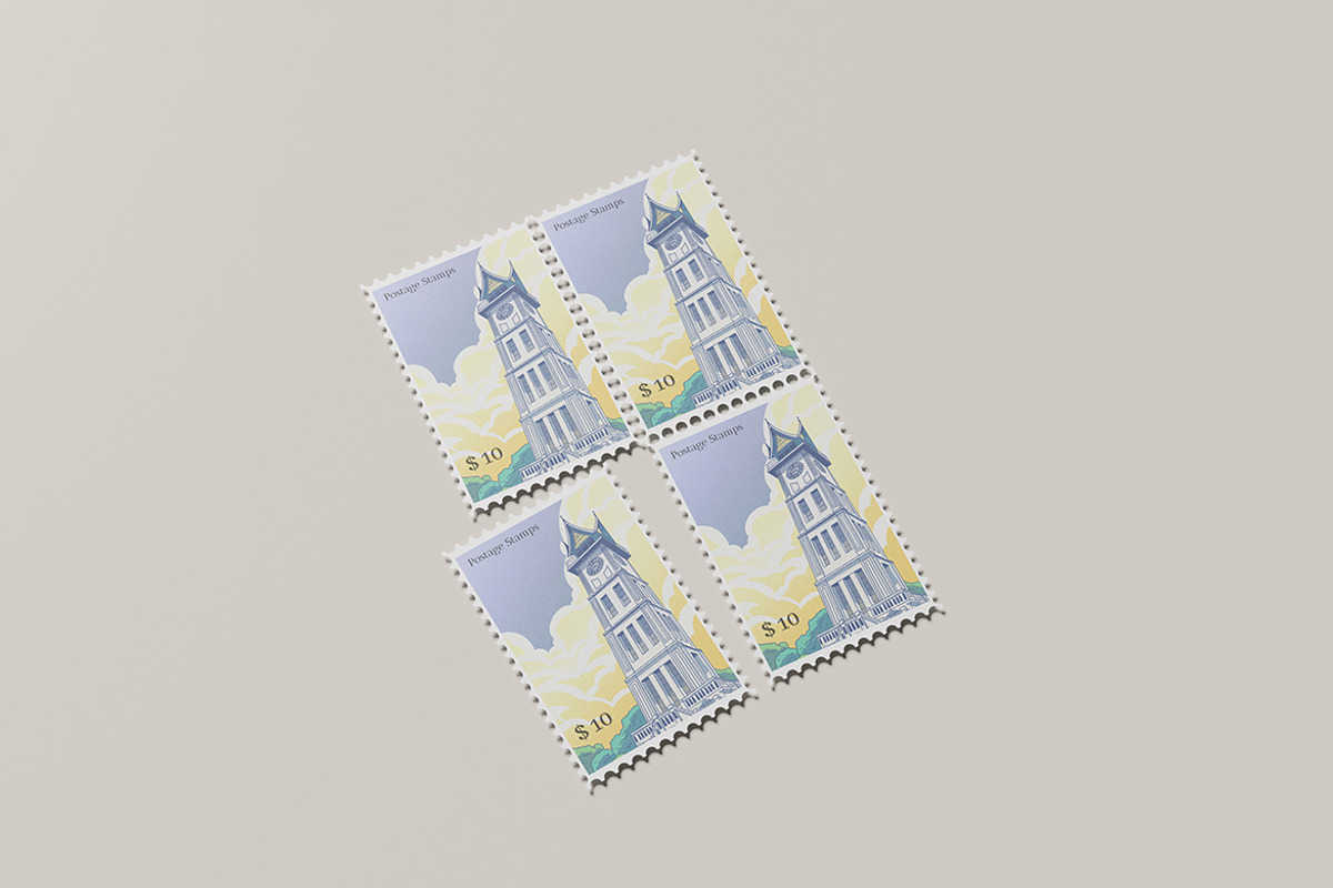 Postage Stamps mockup, a Print Template by simuradi (Photo 5 of 5)