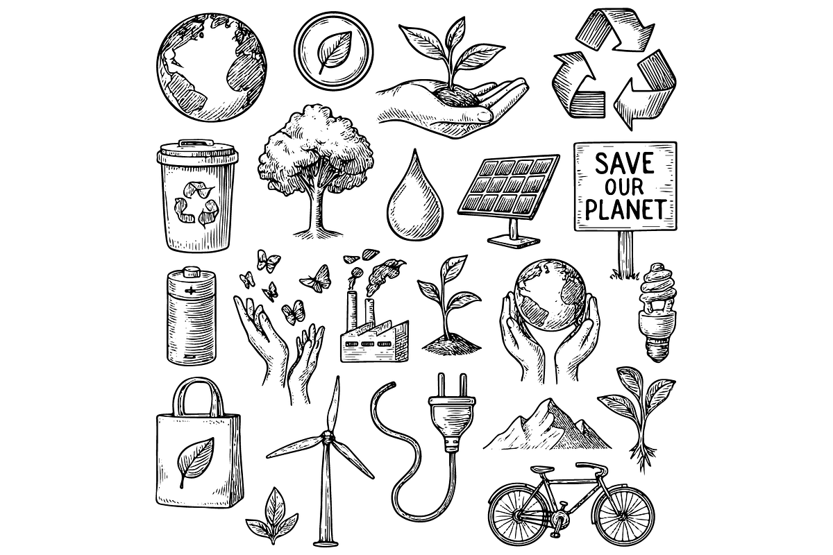 Eco Friendly Icons Collection, an Object Graphic by nikagraphic