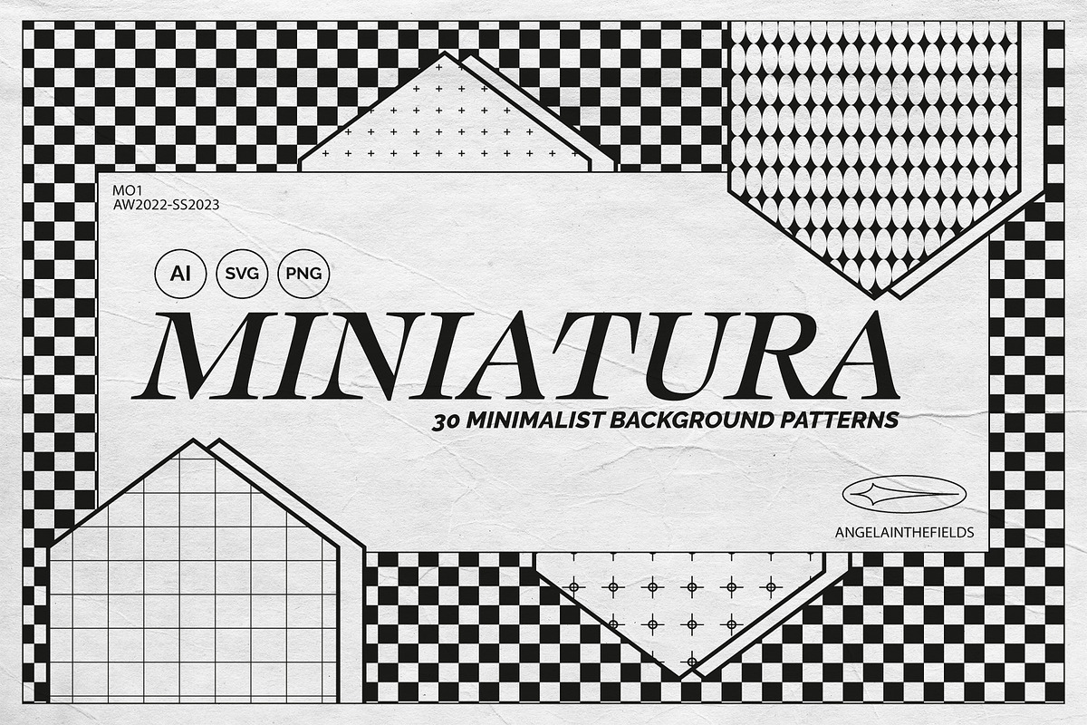 Micro Vector Pattern Set, a Pattern Graphic by angelainthefields (Photo 1 of 7)